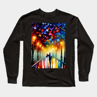 Couple Nighttime Walk Long Sleeve T-Shirt